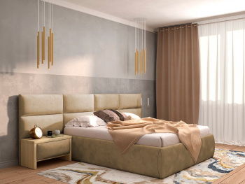 Кровать Сицилия с подъёмным механизмом кофейная 160х200 Кровать Сицилия с подъёмным механизмом кофейная 160х200