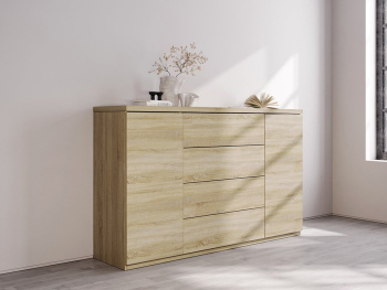 Комод Вегас 180х45х110 (Дуб сонома, Дуб сонома ЛДСП)