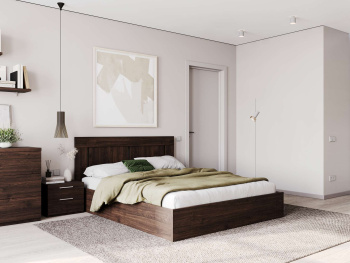 Кровать Дарка с подъёмным механизмом Дуб шоколад ЛДСП 160х200