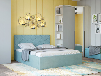 Кровать Рица бирюзовая 160х200