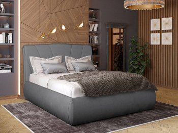 Кровать Бриона серая 160х200