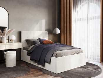 Кровать Милана с подъемным механизмом жемчужная 120х200 Кровать Милана с подъемным механизмом жемчужная 120х200