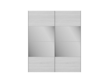 Фасад 200 см комбинированный Белый шпон дуба + зеркало Фасад 200 см комбинированный Белый шпон дуба + зеркало