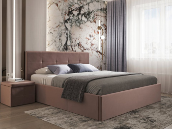 Кровать Милана укороченная с подъёмным механизмом шоколадная 140х200