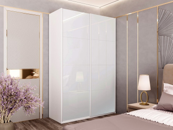 Шкаф Top Line 150х66х236 (Белый капри, Белый глянец МДФ) Шкаф Top Line 150х66х236 (Белый капри, Белый глянец МДФ)