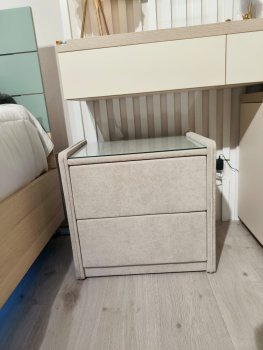 РАСПРОДАЖА _ салон МК, Тумбы прикроватные 54х40х52 с двумя ящиками Серая